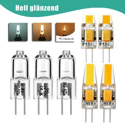 10x G4 Halogen-Lampe/LED COB Lampen Stiftsockel Leuchtmittel Dimmbar  12V AC/DC - Bild 1 von 4
