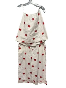 Neu mit Etikett Print Fresh Queen Of Hearts 2-teiliger Pyjama Cami & kurze Hose Gr. 1X - Bild 1 von 19