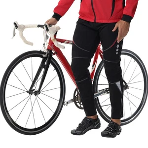 Men Cycling Pants Fleece Thermal Windproof Cycling Winter Pants Warm PKKU - Picture 1 of 22