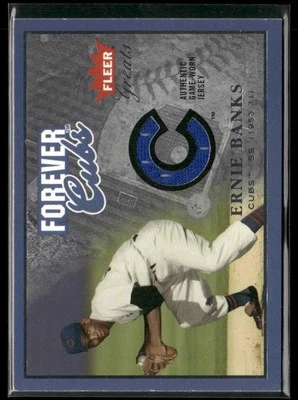 2004 Fleer Greats of the Game #F-EB Ernie Banks Forever Game Jersey Logo #/149 - Image 1 of 2