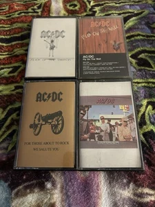 ACDC Cassette Lot X4 Flick Of The Switch, Fly On The Wall, Dirty Deeds - Picture 1 of 9