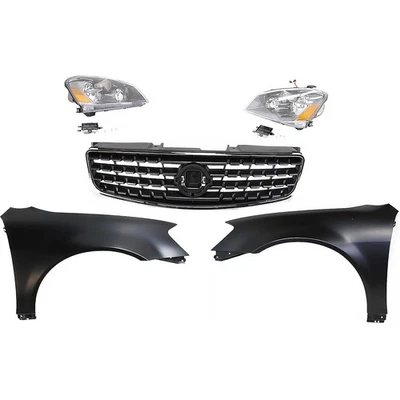 Headlight Kit For 2005 Nissan Altima LH RH HID Assembly w Fenders & Grille Sedan Foto 1 de 4