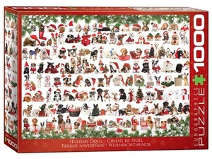 Holiday Dogs Jigsaw Puzzle, 1000 Piece - EuroGraphics - Picture 1 of 1