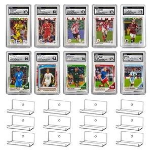 12 Pack Sports Card Slab Display Shelf for Wall, Acrylic Clear Graded Trading... - Picture 1 of 6
