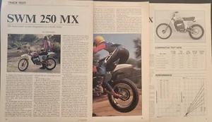 SWM 250 MX 1980 6p anuncio de prueba impreso original para motocicleta  - Imagen 1 de 1