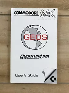 Commodore 64C Geos Quantum Link User's Guide Paperback Book - Picture 1 of 5