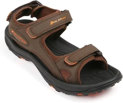 Sandalias de golf Orlimar sin clavos para hombre - marrón/naranja - talla 10 de EE. UU. Foto 1 de 4