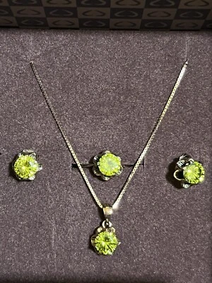 D’Amante Trittico Argento Bronzato Zirconia 1’ Scelta Verde Smeraldo - Immagine 1 di 4