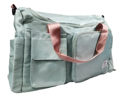 Zuomanni Unisex Large Capacity Travel Gym Storage Duffle Tote Bag - Mint Green - Image 1 of 4