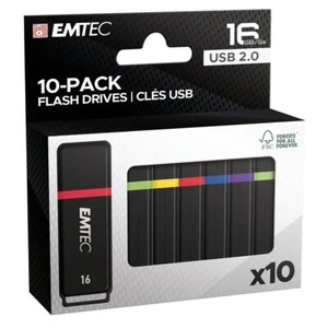 Emtec USB 2.0 K100 16GB (10er Pack) bunt – USB-Sticks mit Kappen - Bild 1 von 7