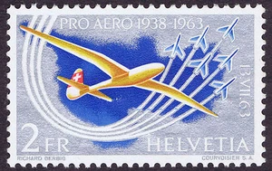 Suiza 1963 (primer vuelo alpino 1913) error de trail - defecto de la hoja del ductor sin montar o nunca montado - Imagen 1 de 1