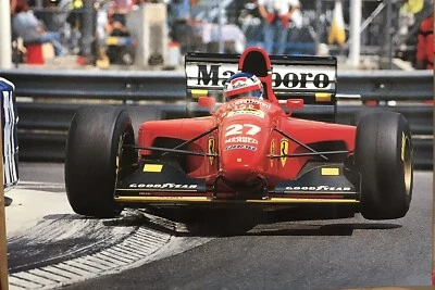 Ferrari F1 Alesi Race Factory Produced Original. Very Rare Car Poster WOW! - Image 1 of 2