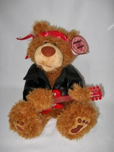 NWT Moovers & Groovers Plush Singing Bear Guitar Leather Coat First & Main RARE - Picture 1 of 1
