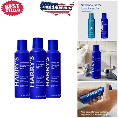 Gel de afeitar de lujo con aloe - Paquete de 3 6,7 oz - Cuidado sin parabenos y sulfatos Foto 1 de 4