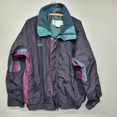 Vintage 90s Columbia Bugaboo Green Colorblock Jacket Size XL Distressed  - Image 1 of 4