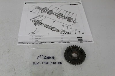 1987 年雅马哈 YZ490 原始设备制造商 1st Gear 1LV-17211-00-00 YZ 490 1986 - 1990 WR500 92 93 — 第 1/4 张图片