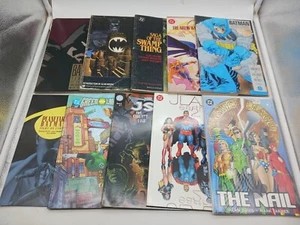 DC Comics Graphic Novel 10 Book LOT Batman Swamp Thing JLA Green Lantern JSA - Picture 1 of 12
