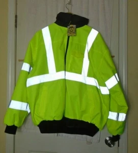  King Men's Class 3 High Visibility Waterproof  Safety Parka - Lime,XL - Picture 1 of 3