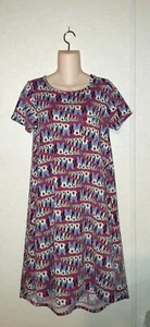 LULAROE DISNEY CARLY MINNIE MOUSE  Swing Dress Hi-Lo Hem Size XS - Picture 1 of 6