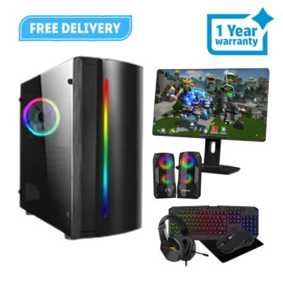 22" Fast Gaming PC Bundle Core i5 16GB RAM SSD+HDD 4GB GT730 NEXT DAY DELIVERY - Image 1 of 4