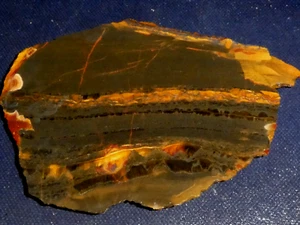Mara Mamba Tiger Eye slab-4 1/4  " x 2 7/8" -rough for cabbing or display - Picture 1 of 3