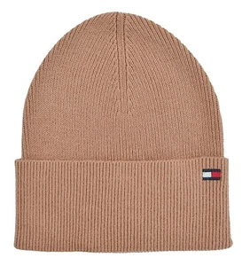 TOMMY HILFIGER - STRICKMÜTZE MÜTZE BEANIE - BAUMWOLLE KASCHMIR - CAMEL - NEU - Bild 1 von 1