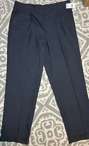 Pantalones de vestir Stuart Hughes marrón gris/negro vintage nuevos con etiquetas para hombre talla 38x32 100 % lana - Imagen 1 de 6