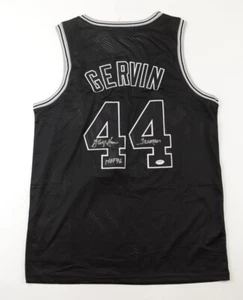 George Gervin Signed San Antonio Spurs Jersey Inscr. "HOF 96 & Iceman" (PSA COA) - Picture 1 of 6