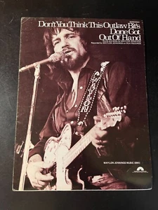 WAYLON JENNINGS 1978 Don't You Think This Outlaw Bit's SHEET MUSIC RARE  3918 - Picture 1 of 4