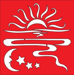 6"x6" Clear or Red Plastic Stencil - Celestial Sun Moon Star (SN91) - Picture 1 of 5