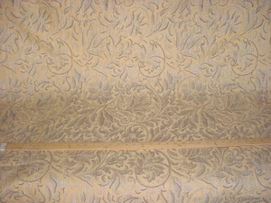 1-7/8Y Stroheim and Romann Cavendish Cashew Linen Brocade Upholstery Fabric - Picture 1 of 3