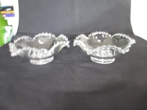 Candlewick Set of 2 Tapered Candle Holder, Ribbon Edge, Great Condition - Picture 1 of 4