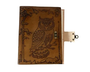 Leder Journal geprägt mit einer Eule - Bild 1 von 2