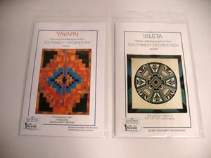 LOTE DE 2 APLIQUES DECORATIVOS SUROESTE PATRÓN COLGANTE DE PARED APLIQUES YAVAPAI E ISLETA - Imagen 1 de 2