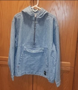 Levis Men Blue Half-Zip Hooded Jacket Size: Medium NEW - Picture 1 of 4