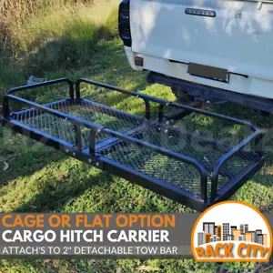 Cage or Flat Cargo Hitch Carrier Tow Bar Rear Luggage Carrier Basket - Picture 1 of 11