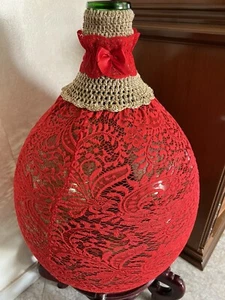 Ornamento, Copertura, Negozi e Interni. Damigiana fatto a mano Uncinetto - Foto 1 di 6