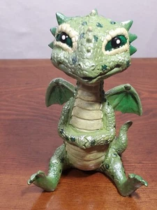 Entzückender glücklicher Baby Drache grün handbemalt kaltgegossen Harz EUC - Bild 1 von 10