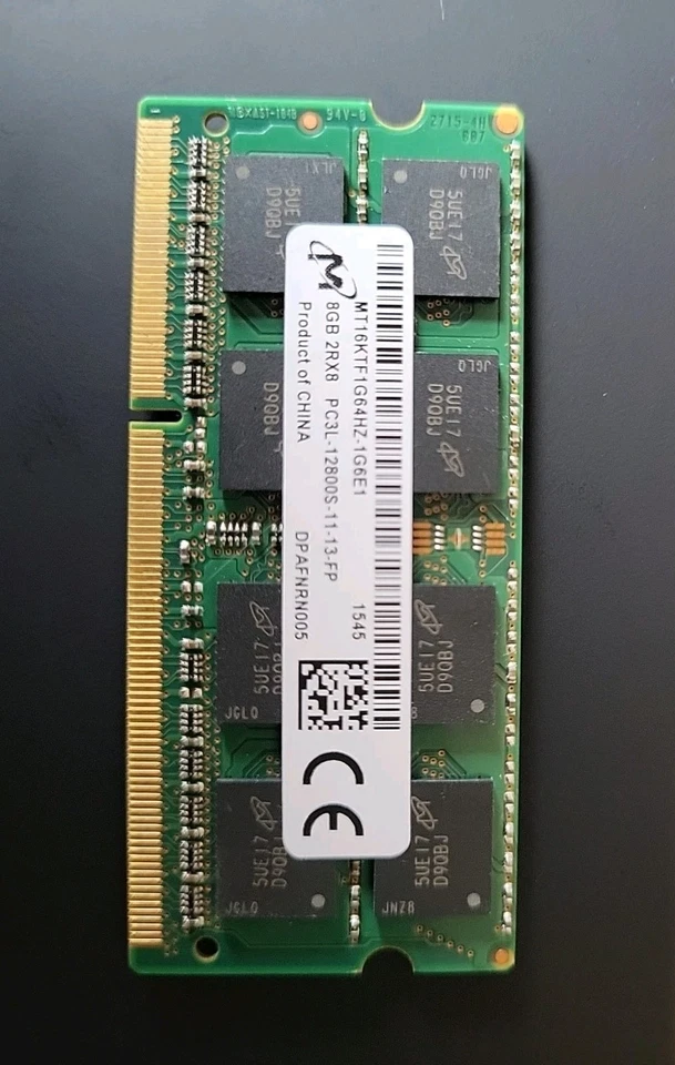 Micron 8 GB PC3-12800 (DDR3 SDRAM) Memory (MT16KTF1G64HZ-1G6E1) - Image 1 of 1