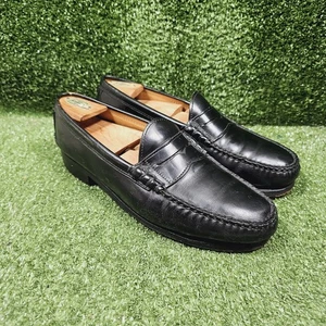 Frye Black Leather Slip On Penny Loafers Casual Shoes Mens Size US 10 M - Picture 1 of 12