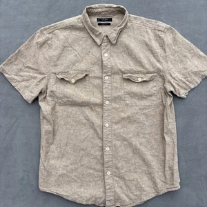 Lucky Brand Button Down Hemd Herren Large hellbraun/braun kurzarm - Bild 1 von 9