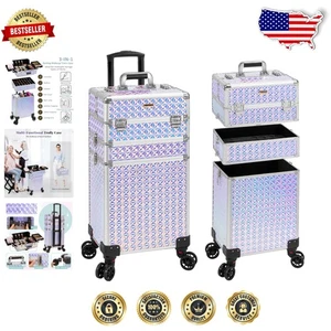 Trolley cosmetico leggero in alluminio - Valigetta treno 3 in 1 per artisti di bellezza - Foto 1 di 10