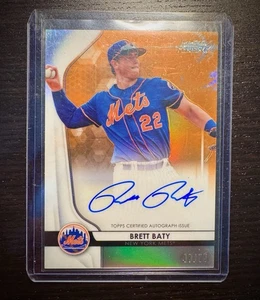 BRETT BATY 2020 BOWMAN STERLING ARANCIONE RIFRATTORE RC SU SCHEDA AUTO # 48/75 METS - Foto 1 di 2