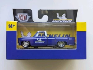 M2 Machines 1/64 blue Michelin 1973 Chevrolet Cheyenne Super 30 dually *read* - Picture 1 of 4