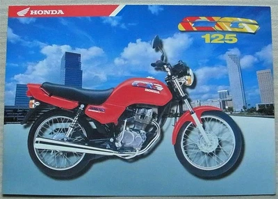 HONDA CG125 MOTORCYCLE Sales Specification Leaflet May 1995 #HM1-BR826 - Image 1 of 2