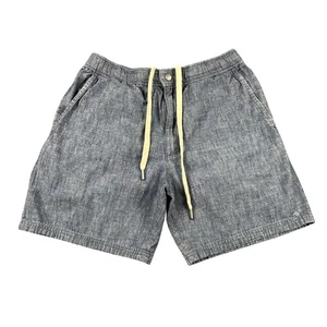Pantaloncini corti uomo Rag & Bone piccoli blu chambray cotone coulisse casual estivi - Foto 1 di 7