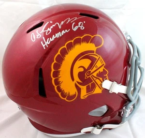 O. J. Simpson Autographed USC Trojans F/S Speed Helmet w/ Heisman-JSA W *Silver - Picture 1 of 12