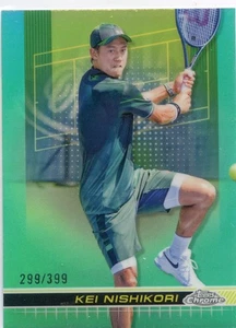 2024 Topps Chrome Tennis KEI NISHIKORI #135 AQUA REFRACTOR /399 - Picture 1 of 2
