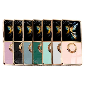 Liquid Silicone Gel Ring Holder Stand Case For Samsung Galaxy Z Flip 7/Flip 6 - Picture 1 of 20