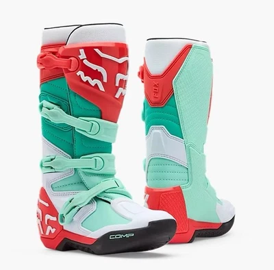 Fox Racing Women's Comp Boots Aqua Blue 36940-246 - Изображение 1 из 4
